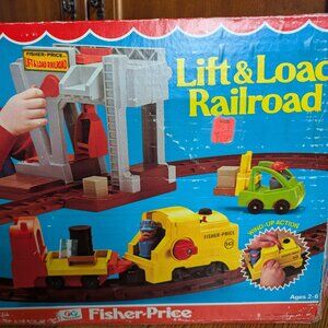 This RARE FIND is a GEM!  Fisher Price Lift & Load Railroad in Original Box!